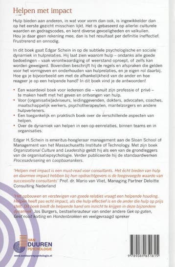 Helpen met impact 9789089651815 Edgar H. Schein, Verzenden, Gelezen, Edgar H. Schein