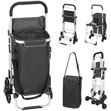 Einkaufstrolley, 40 L Oxford-Tasche, 3-Rad-Design, Aluminium, Doe-het-zelf en Verbouw, Verzenden, Nieuw