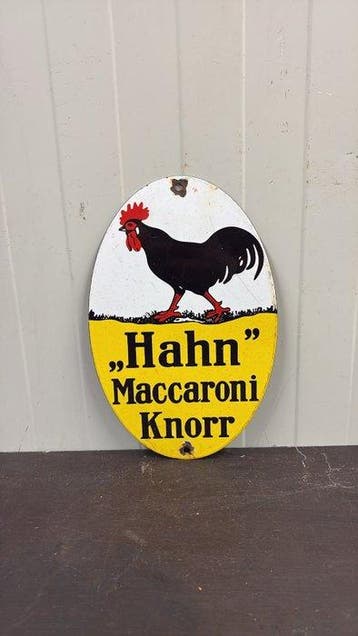 Knorr “Hahn” Macaroni – Vintage emaille reclamebord -
