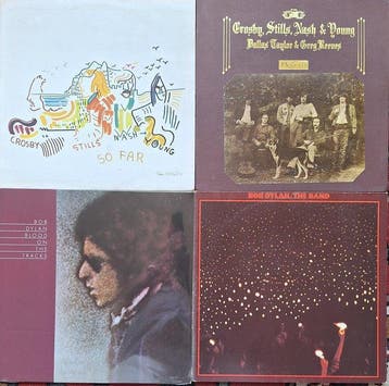 Crosby, Stills, Nash & Young, Bob Dylan, The Band - 4 ALBUMS, Nieuw in verpakking