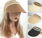 Klem zonneklep flexibel stro zonbescherming 3 kleuren 9,95, Kleding | Dames, Hoeden en Petten, Ophalen of Verzenden, Nieuw, One size fits all