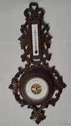 Aneroid barometer - Hout, Metaal - Zwarte Woud, Antiek en Kunst
