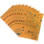 Fako Bijoux - Folie Uitdeelzakjes Happy Birthday - 10 stuks, Diversen, Cadeauverpakkingen, Verzenden, Nieuw