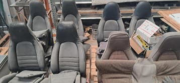 Porsche 911 3.0/3.2 stoelen, V+A , zwart skay-leder, Ophalen, Gebruikt, Porsche