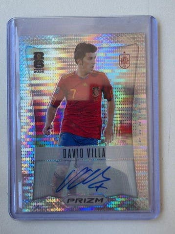 2026 Panini Prizm David Villa 12-DV Gesigneerde kaart, Prizm, Nieuw