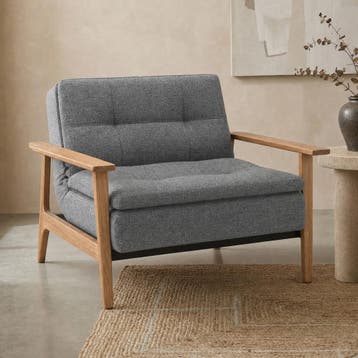 *WOONWINKEL* Innovation Living Dublexo Frej Natural Fauteuil, Verzenden, Nieuw, Stof