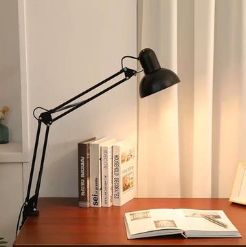 Nieuw | Verstelbare Bureaulamp Zwart - Flexibele E27 lamp, Verzenden, Nieuw, Kunststof