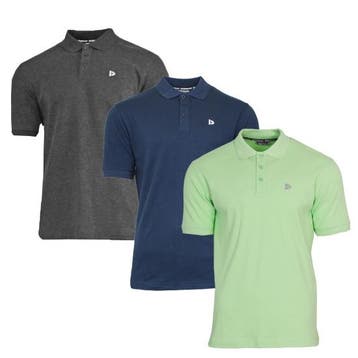 Donnay Donnay Heren - 3-Pack - Polo shirt Noah - Donkergrijs, Verzenden, Nieuw