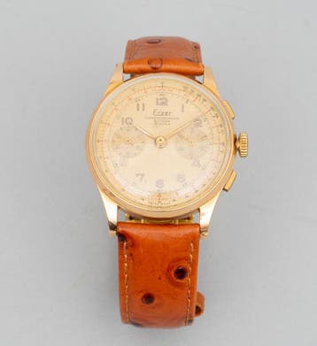 18k roségouden Chronograph Suisse Erzer polshorloge, Gebruikt