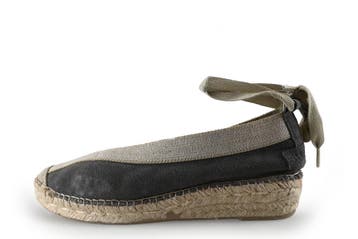 Shabbies Amsterdam Espadrilles in maat 38 Grijs, Shabbies Amsterdam, Verzenden, Zo goed als nieuw, Grijs