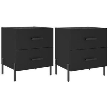 VidaXL nachtkastjes (2st), zwart, 40 x 35 x 47,5 cm, Diversen, Ophalen, Nieuw
