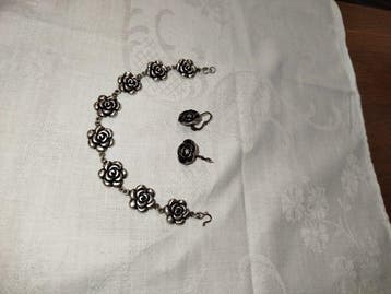 Zonder minimumprijs - Armband Zilver - armband en oorbellen, Nieuw
