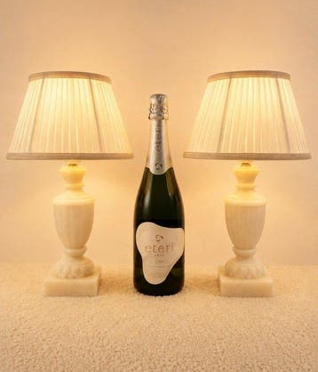 Master Light - Tafellamp - Albast White - Albast, Staal,