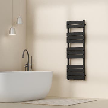 [neu.haus] Handdoekradiator Voss 120x40x5,2 cm zwart, Verzenden, Nieuw