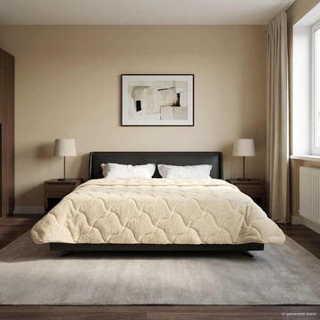 vidaXL Winter Dekbed Crème 220 x 240 cm Microfiber en Teddy, Verzenden, Nieuw