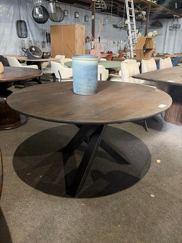 Ronde eettafel walnoot SUPERGOEDKOOP!, Ophalen, Nieuw, Rond