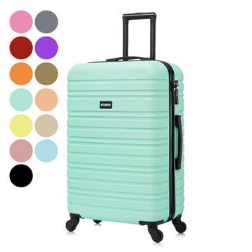 BlockTravel Reiskoffer - 74 liter - M - TSA - ABS Mint groen, Wieltjes, Hard kunststof, Verzenden, Nieuw