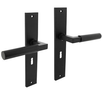 Intersteel deurklink Bau-Stil op langschild SL56 mat zwart, Verzenden, Nieuw