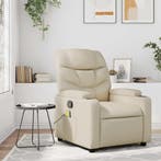 vidaXL Massagestoel van kunstleer in crèmekleur, Verzenden, Nieuw