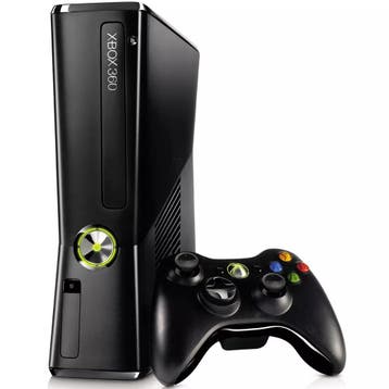 Microsoft Xbox 360 S (Slim) Console - Zwart, Verzenden, Zo goed als nieuw