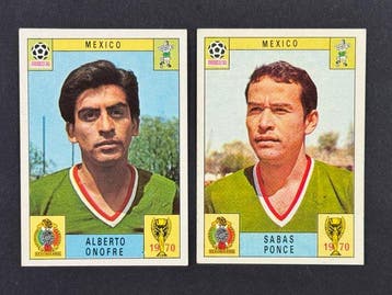 1970 Panini World Cup Mexico 70 - Mexico: Onofre, Ponce - 2, Nieuw