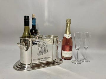 Wijnkoeler - voor 3 flessen met een compartiment voor