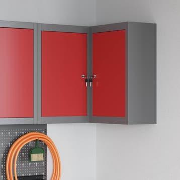 Metalen Opbergkast Rood - Tweedekansje | OP=OP, Doe-het-zelf en Verbouw, Gereedschapskisten, Ophalen of Verzenden, Gebruikt