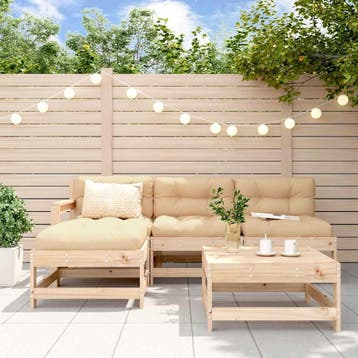 vidaXL 5-delige Loungeset massief grenenhout, Verzenden, Nieuw, 5 zitplaatsen, Loungeset
