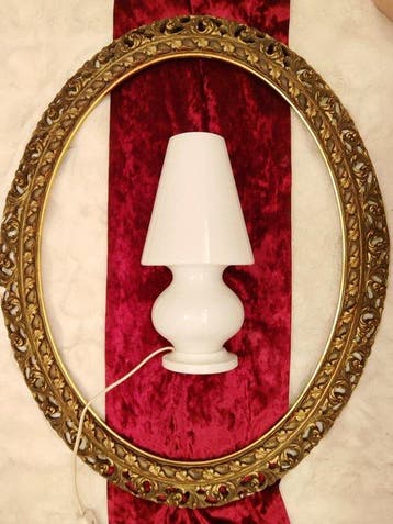PUREZZA FLUIDA Rara Lampada Fungo in Unico Blocco di Vetro