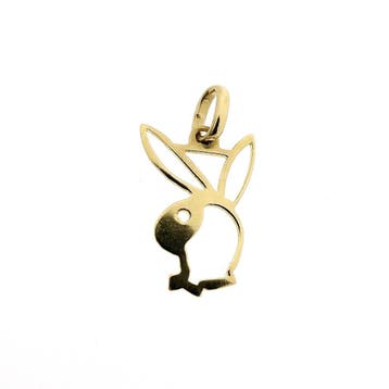 Gouden Playboy bunny hanger (Hanger of bedel), Ophalen of Verzenden, Gebruikt, Goud, Overige merken