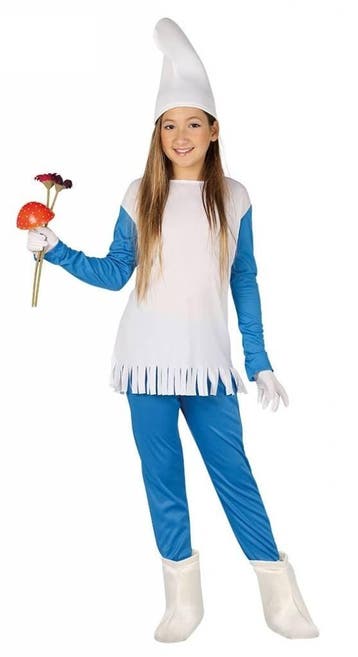 Smurfin kostuum kind blauw, Kleding | Dames, Ophalen of Verzenden, Nieuw