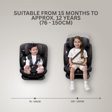 Autostoel - Isofix Autostoeltje - 1-12 jaar - Zwart - Joviki, Verzenden, Zo goed als nieuw