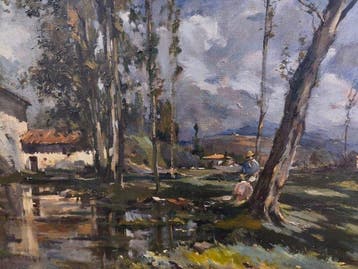 Escuela Impresionista Europea (XX) - Reposo en el Bosque