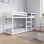 vidaXL Stapelbed 75x190 cm massief grenenhout wit, Eenpersoons, Verzenden, Wit, Nieuw