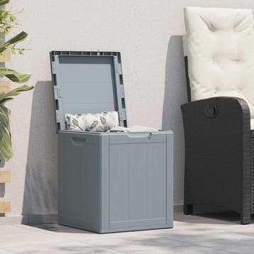 vidaXL Tuinbox 90 L PP houtlook grijs, Verzenden, Nieuw