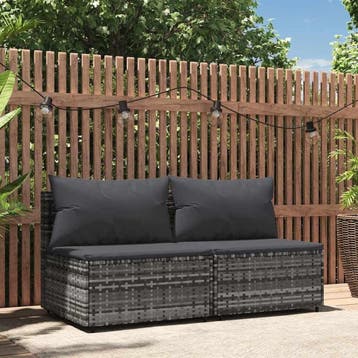 Loungeset Middenstuk Grijs | Tweedekansje | OP=OP, Tuin en Terras, Tuinbanken, Ophalen of Verzenden, Zo goed als nieuw, Wicker