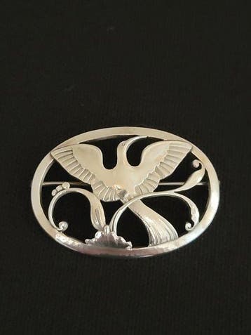 Georg Jensen - Broche Zilver - Nr. 238 Paradijsvogel