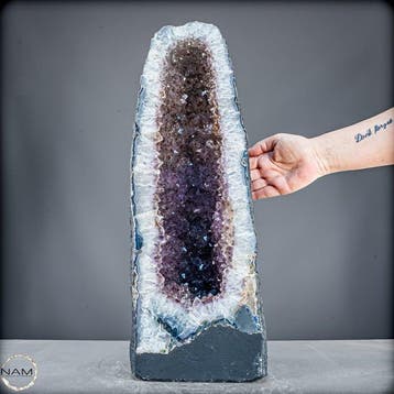 Natuurlijke amethistdruse uit Uruguay 21 kg - Kunstwerk van
