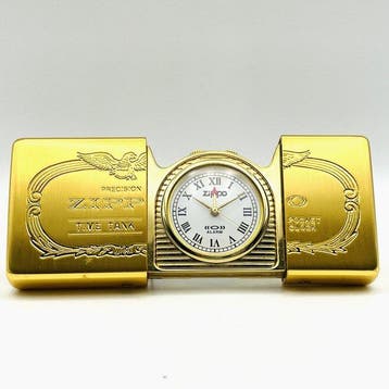Bureauklok - Ontwerp Messing - 1990-2000 - Gold TIME TANK, Nieuw