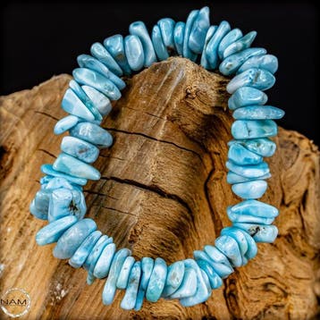 Het gefluister van de zee – Een armband van echt larimar,