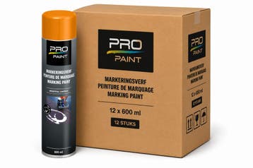Pro paint markeringsverf 12 stuks, 600 ml, oranje, Verzenden, Nieuw