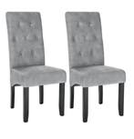 Set van 2 Eetkamerstoelen – Hoge Rugleuning en Houten Poten, Huis en Inrichting, Stoelen, Verzenden, Nieuw