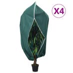 vidaXL Plantenhoezen met ritssluiting 4 st 70 g/m² 1x1,55 m, Verzenden, Nieuw