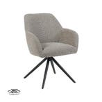 Stoel Sayuri | Mushroom | Royal Boucle | Zwart Metalen Frame, Verzenden, Nieuw in verpakking