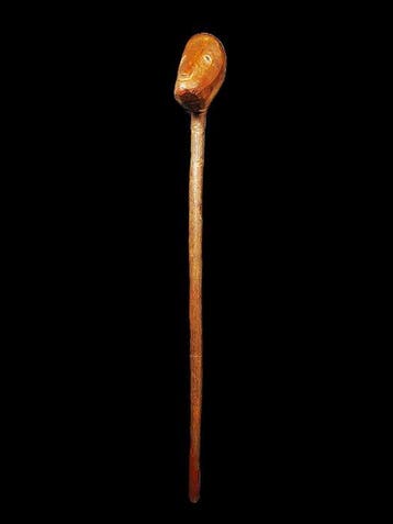Zeldzame antropomorfe wandelstok/scepter. - Azande/Zande. -