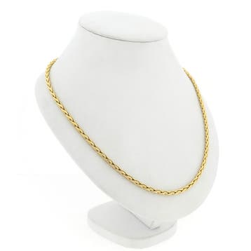 Gouden vossenstaart schakelketting, Ophalen of Verzenden, Gebruikt, Goud, Goud