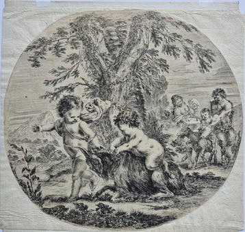 Stefano Della Bella (1610-1664) - Un bambino e un bambino, Antiek en Kunst
