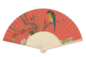 Handwaaier: Album of birds and flowers (rood), Hu Feitao,, Ophalen of Verzenden, Nieuw