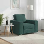 vidaXL Sofa Stoel Donkergroen 100 cm Stof, Huis en Inrichting, Banken | Bankstellen, Verzenden, Nieuw, Stof, Minder dan 150 cm