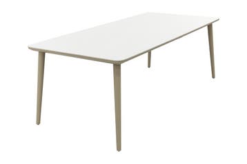 VDG Sofia dining tuintafel keramiek 220x100 cm. - Latte, Tuin en Terras, Verzenden, Nieuw, Rond, Overige materialen